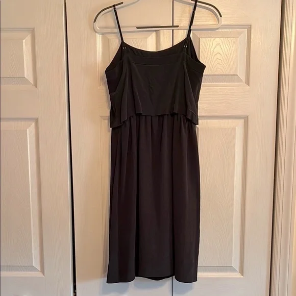 Madewell Black Sheath Midi Dress Spaghetti Strap - Picture 5 of 12